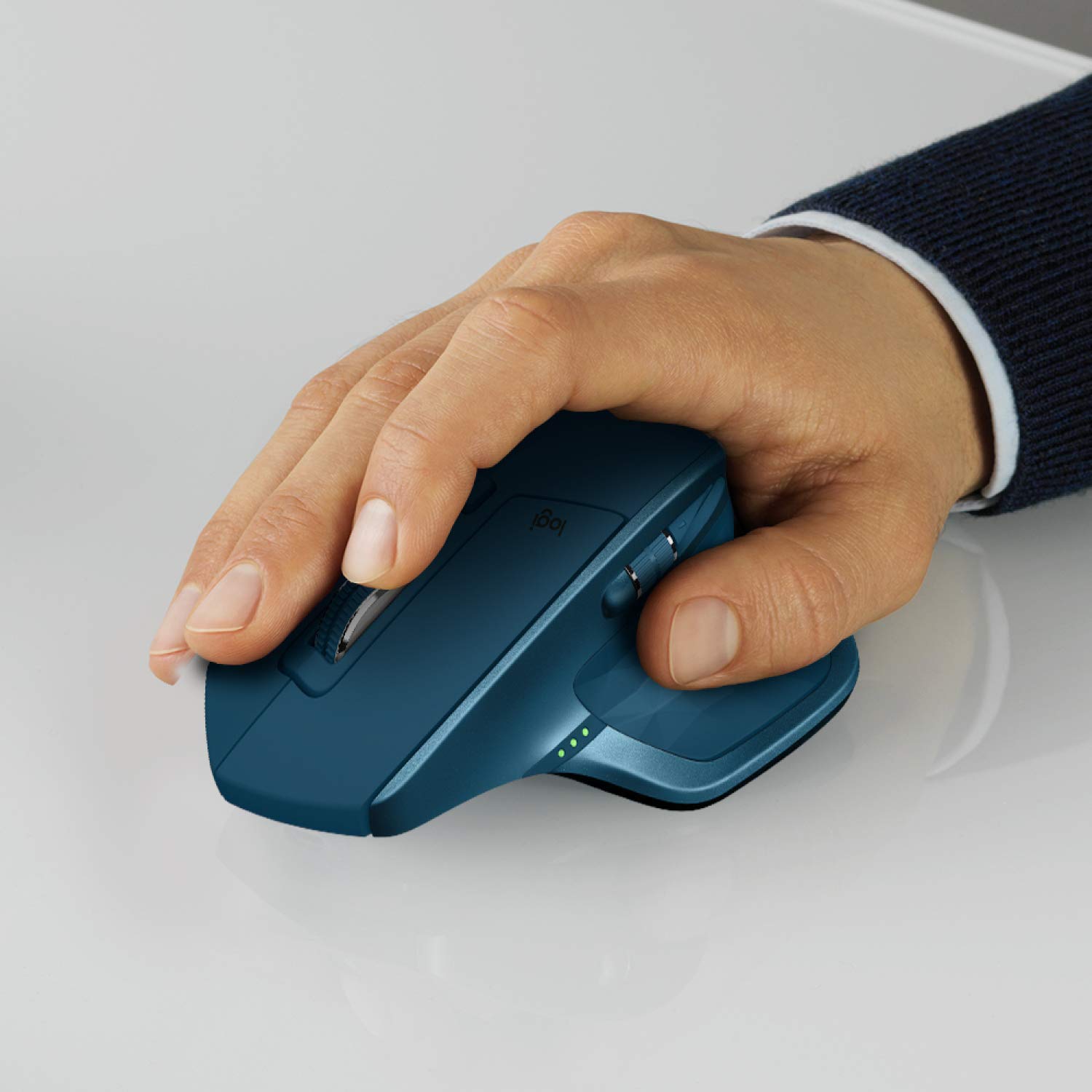Ratón inalámbrico Logitech MX Master 2S - con Bluetooth para Mac y Windows, Verde Azulado - Imagen 4