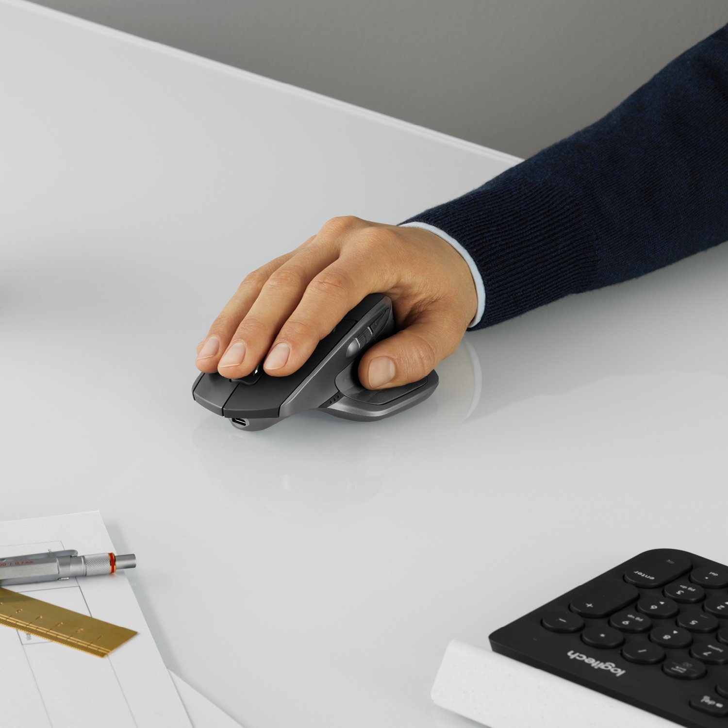 Ratón inalámbrico Logitech MX Master 2S - con Bluetooth para Mac y Windows, Verde Azulado - Imagen 9
