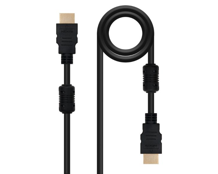 CABLE HDMI V1.4 (ALTA VELOCIDAD/HEC) FERRITA TIPO A/M-A/M NEGRO 3M NANOCABLE