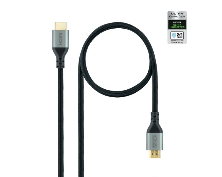 CABLE HDMI V2.1 ULTRA HIGH SPEED TIPO A/M-A/M NEGRO 1.5 M NANOCABLE