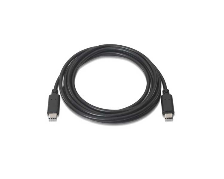 CABLE USB 2.0 3A TIPO USB-C/M-USB-C/M 0.5 M NEGRO NANOCABLE