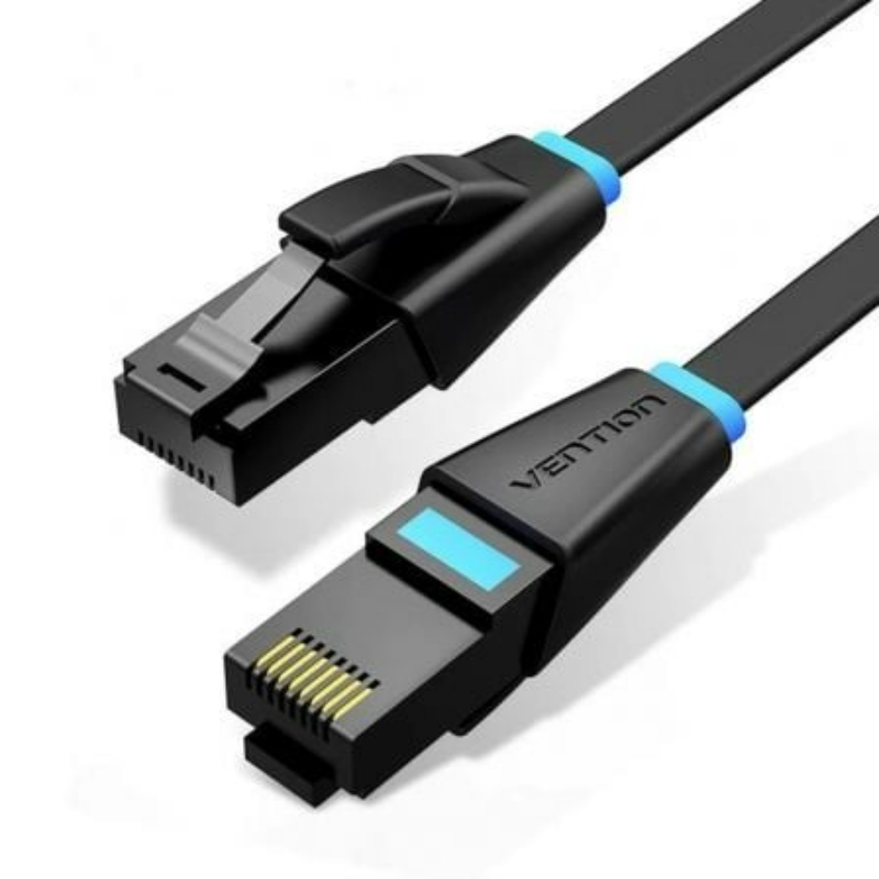 CABLE DE RED LATIGUILLO RJ45 UTP CAT6A AWG32 0.5 M NEGRO VENTION