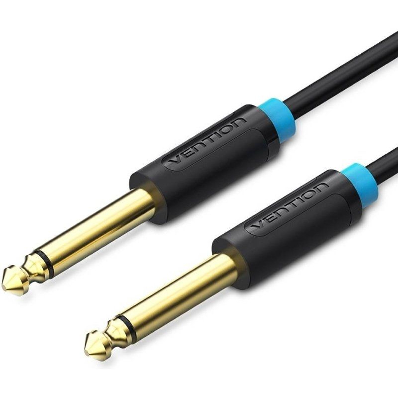 CABLE AUDIO ESTEREO MONO JACK 6.5/M JACK 6.5/M 2 M NEGRO VENTION
