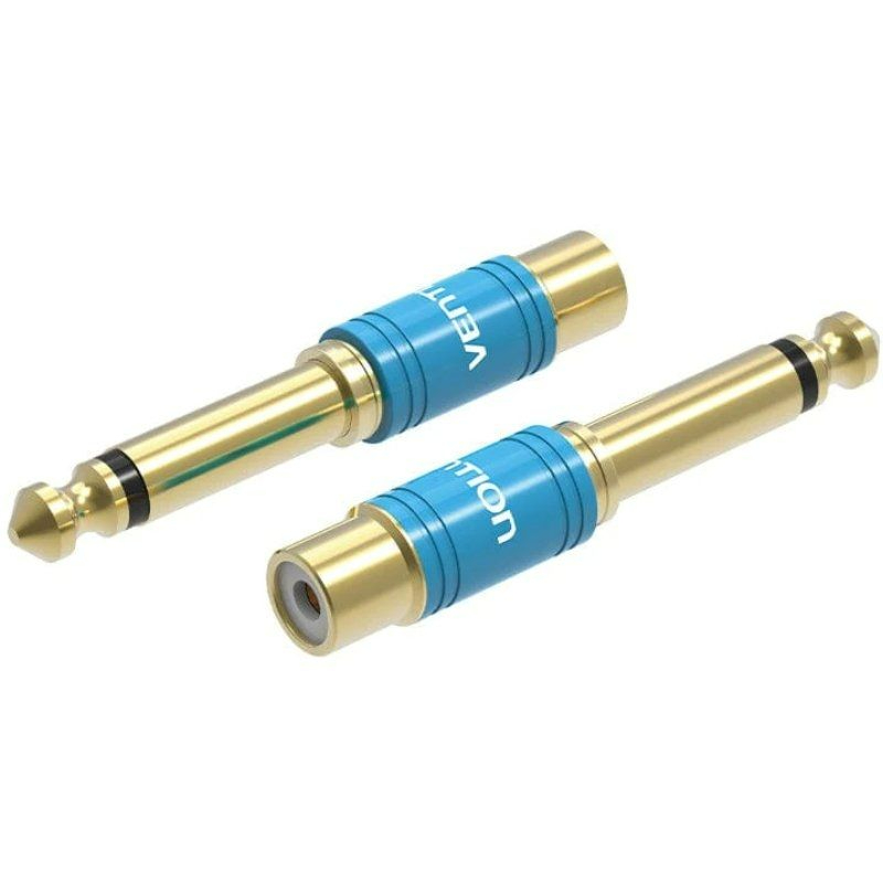 ADAPTADOR AUDIO RCA/H A JACK 6.5/M AZUL VENTION
