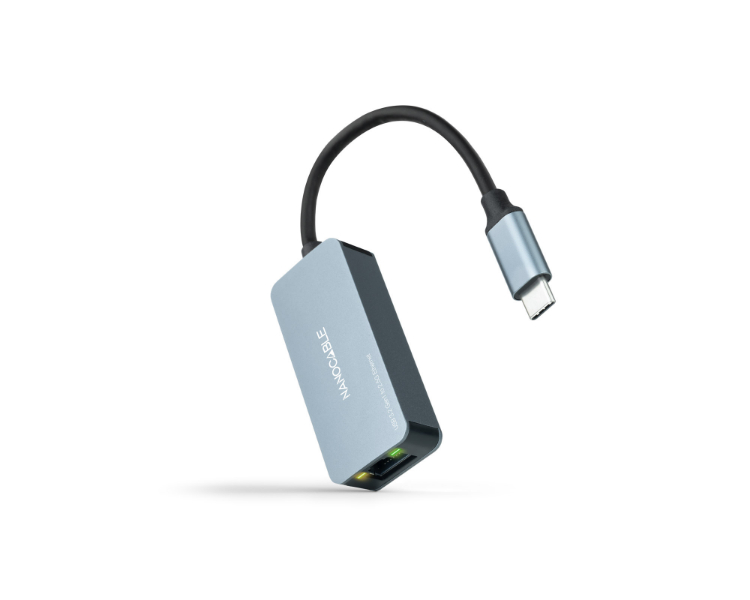 CONVERSOR USB-C 3.2 GEN1 A ETHERNET 2.5G 15cm GRIS NANOCABLE