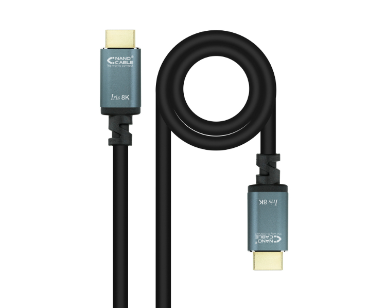 CABLE HDMI V2.1 IRIS 8K TIPO A/M-A/M NEGRO 10 M NANOCABLE