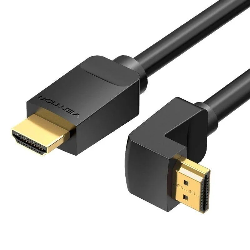 CABLE HDMI V2.0 4K M-M ACODADO 1 M NEGRO VENTION