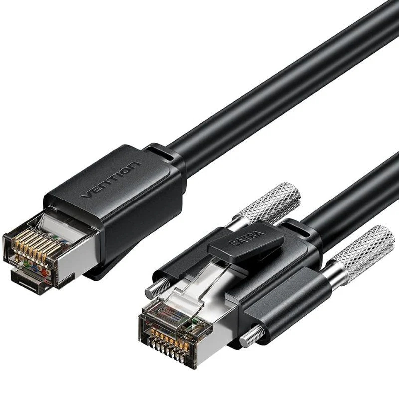 CABLE DE RED LATIGUILLO RJ45 CAT.6 SFTP AWG26 2 M NEGRO VENTION