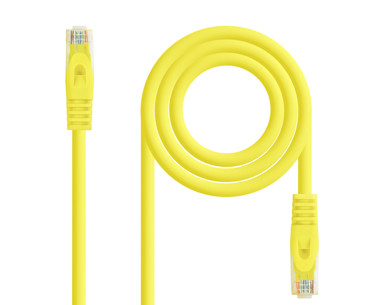CABLE DE RED LATIGUILLO RJ45 UTP CAT6A AWG24 2 M AMARILLO NANOCABLE