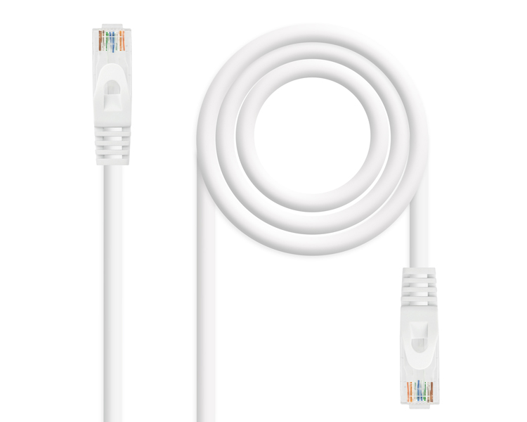 CABLE DE RED LATIGUILLO RJ45 UTP CAT6A AWG24 3 M BLANCO NANOCABLE
