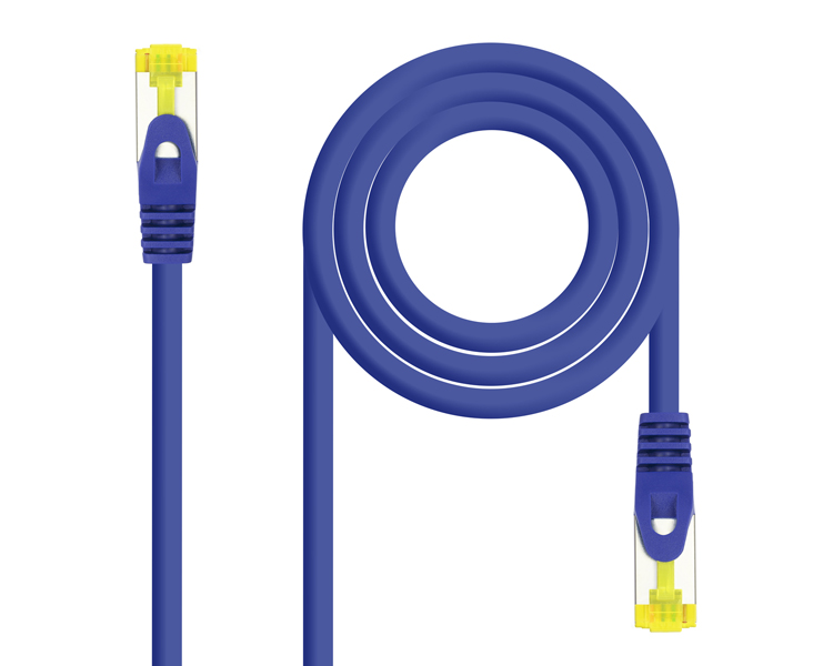 CABLE DE RED LATIGUILLO RJ45 SFTP CAT6A AWG26 3 M AZUL NANOCABLE