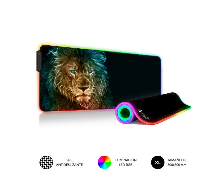 ALFOMBRILLA/TAPETE LEON XL RGB SUBBLIM