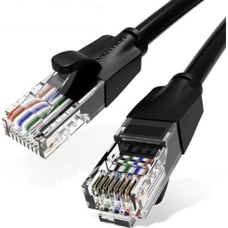 CABLE DE RED LATIGUILLO RJ45 UTP CAT6 AWG26 8 M NEGRO VENTION