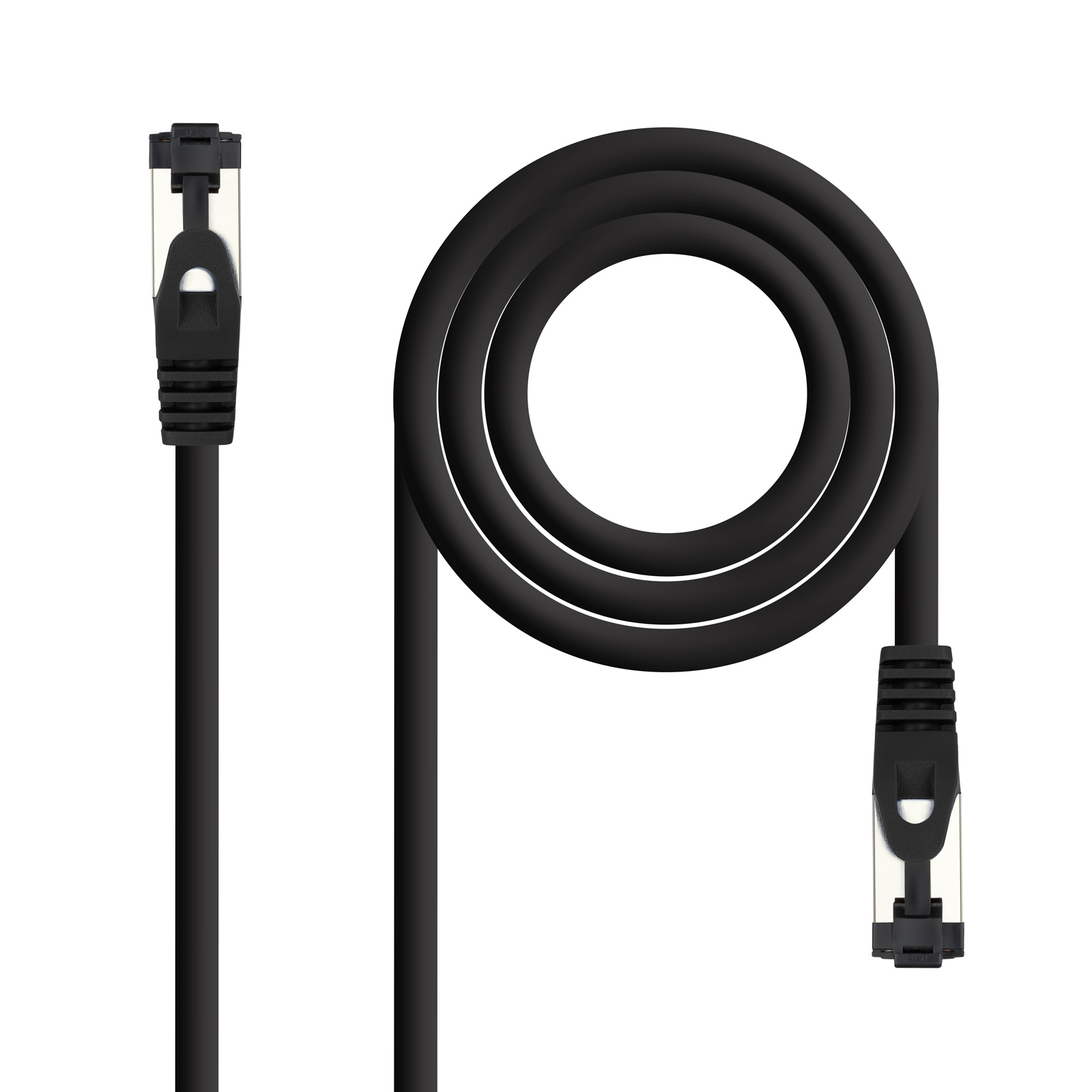CABLE DE RED LATIGUILLO SSTP CAT8.1 AWG26 5 M NEGRO NANOCABLE