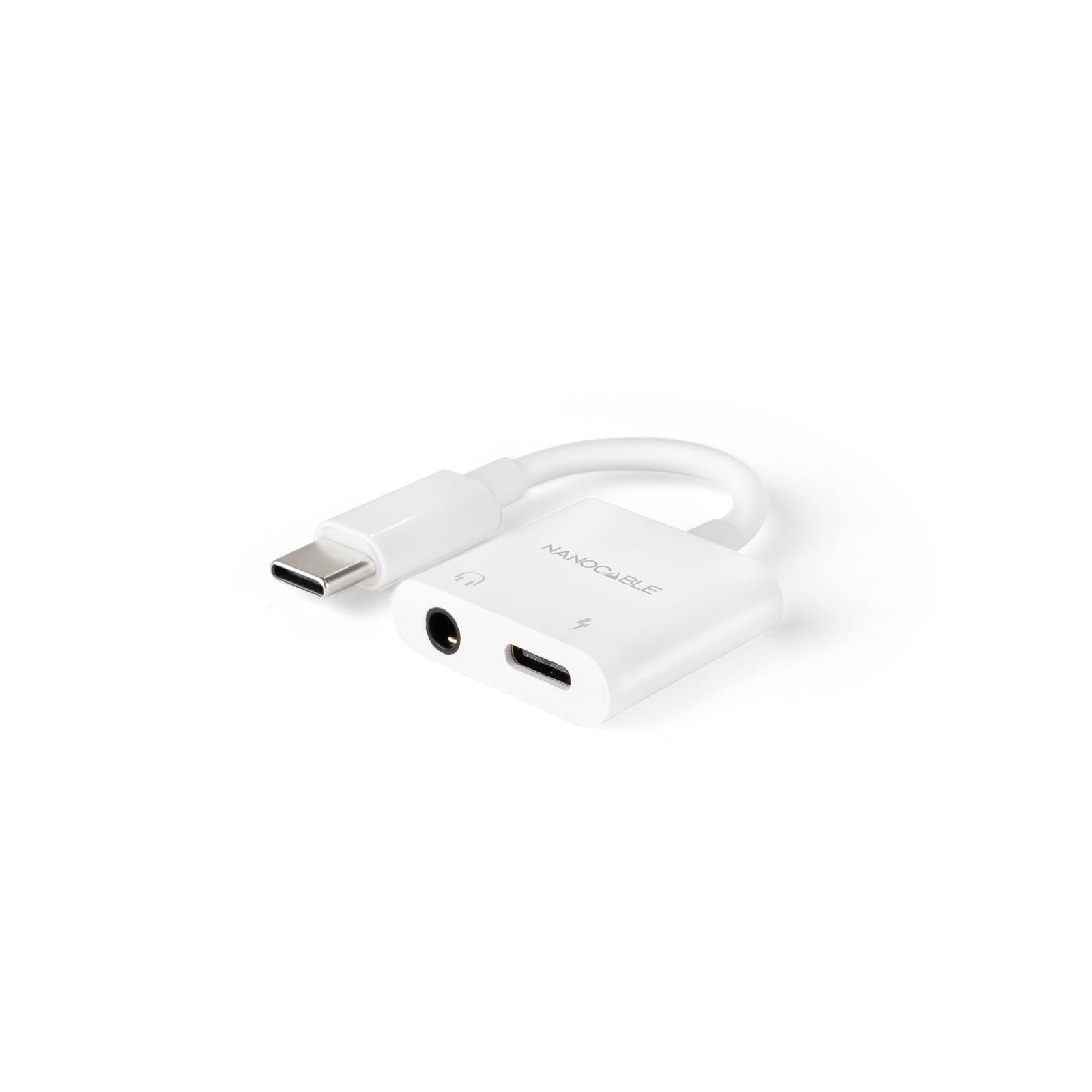 CABLE ADAPTADOR AUDIO USB-C/M A JACK 3.5/H 11.5 CM NEGRO NANOCABLE