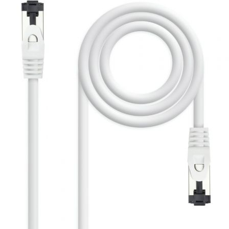 CABLE DE RED LATIGUILLO SSTP CAT8.1 AWG26 1 M BLANCO NANOCABLE
