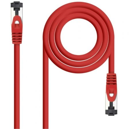 CABLE DE RED LATIGUILLO SSTP CAT8.1 AWG26 0.50 M ROJO NANOCABLE