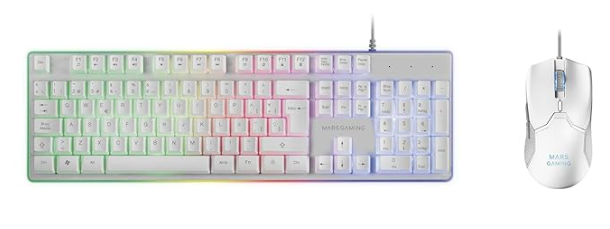 KIT COMBO PACK 3EN1 RGB MCPWTKL BLANCO MARS GAMING