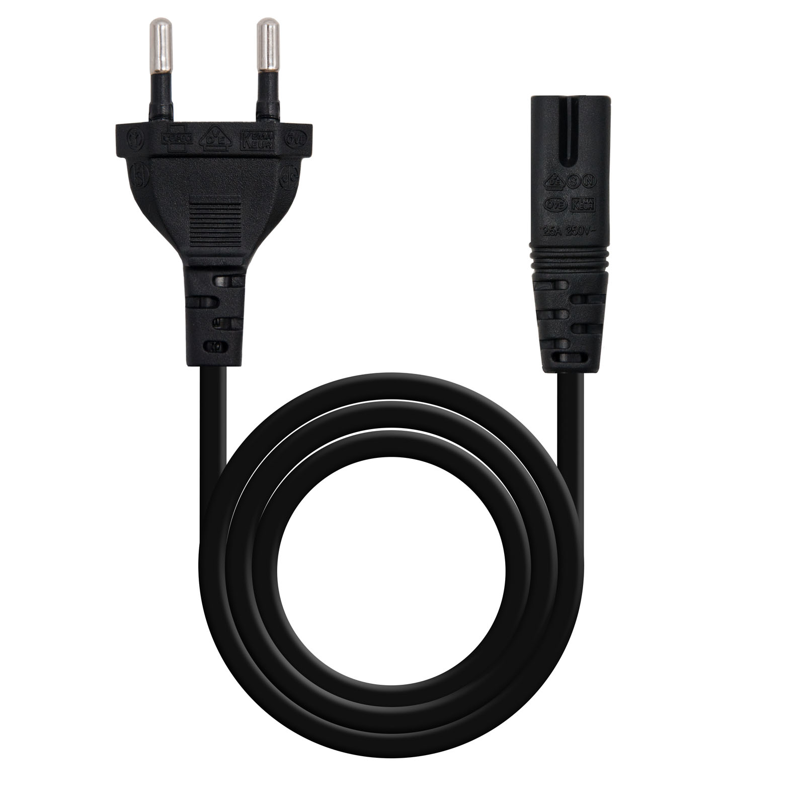CABLE ALIMENTACION FORMA 8 CEE7/16/M-C7/H 2 M NANOCABLE