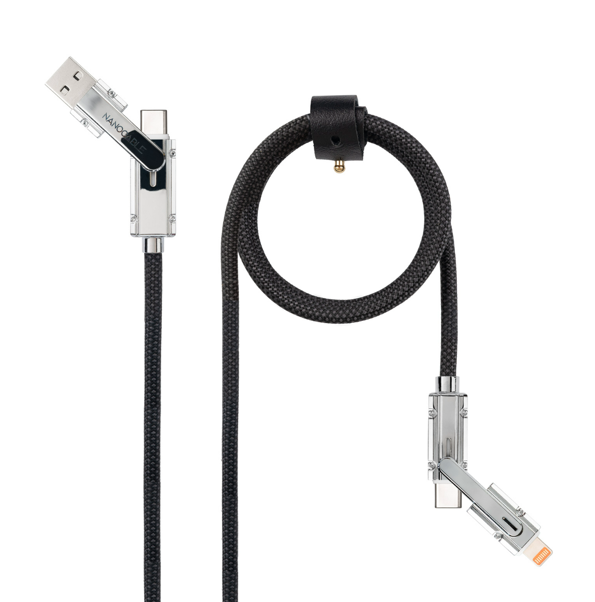 CABLE USBC+USB-A/M A LIGHTNING + USB-C/M 2.0 27W 2 M NEGRO/GRIS NANOCABLE